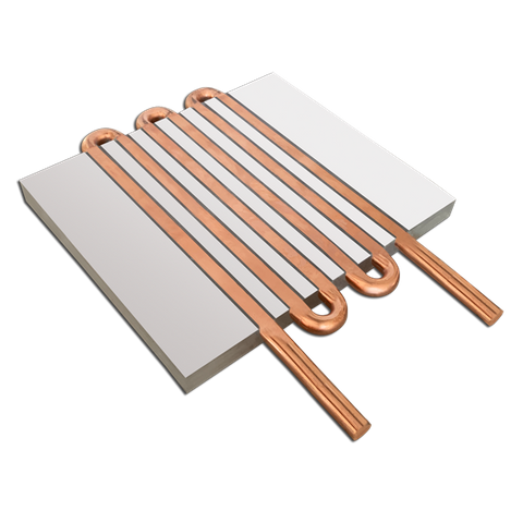 Placa de resfriamento de água de alumínio com tubos de cobre